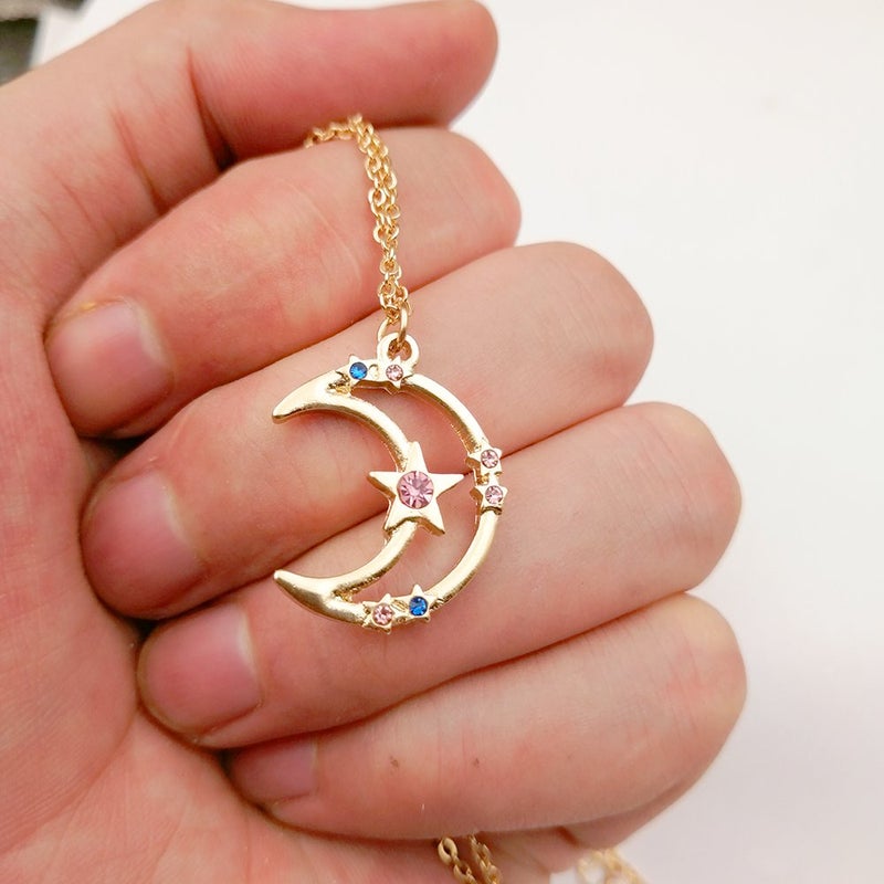 MYANAIL Nine Planets Necklace for Women Sailor Moon Guardian Star Necklace for Women Cosplay Jewelry Accessories Anime Peripheral Necklace/Sailor Jupiter Venus Mercury Saturn Mars Uranus Neptune Pluto (Moon) - Image 4